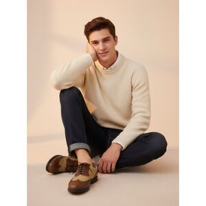 ETONIC Genuine Leather Shoes Dri Tech Tour Brown Men’s Shoes‎ size 8 Lace Up Tie